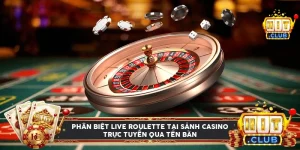 Giao diện live roulette tại sảnh casino trực tuyến với bánh xe và bàn cược